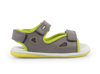 Picture of Bobux Kid+ Surf Sandal - Charcoal/ Lime